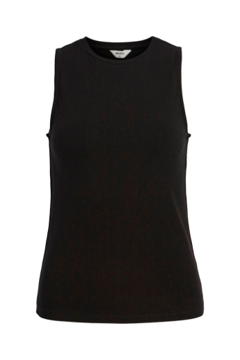 Ribbed, Tank top, Black