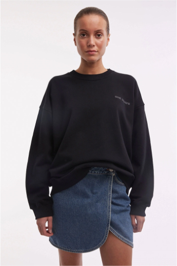 Oval Square, Crewneck sweat, Black