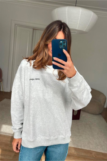 Oval Square, Crewneck sweat, Grey melange