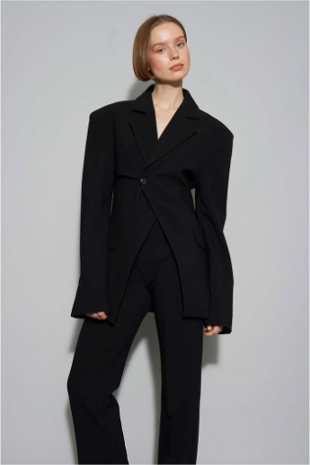 Oval Square, Luxury blazer, Black