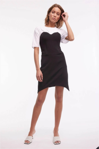 Oval Square, Town dress, black