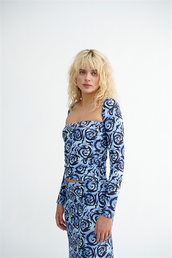 RESUMÉ, Aleenars bluse, Blue pattern