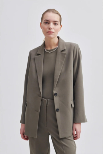 Second Female, Evie Classic Blazer, Bungee Cord
