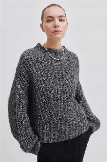 Second Female, Olia knit T-neck, Black