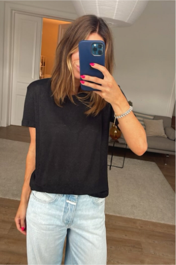 Peo Linen t-shirt, Black