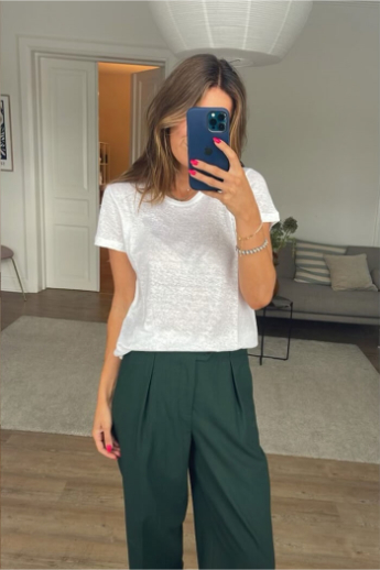 Peo Linen t-shirt, White 