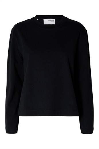 Essential LS Boxy Tee, Black