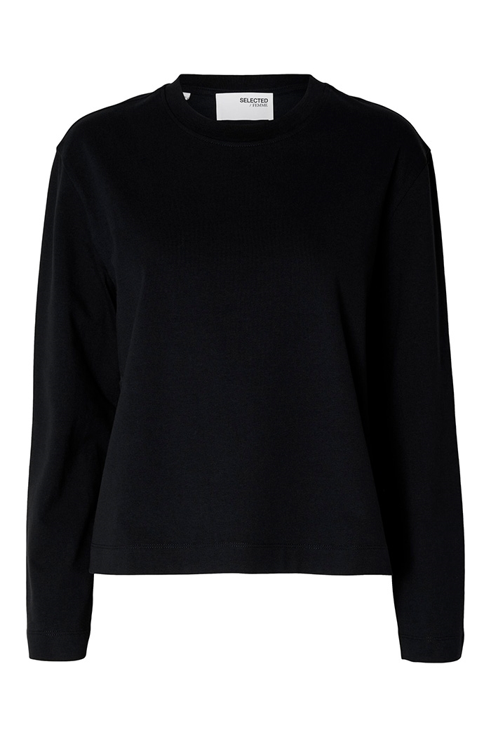 Essential LS Boxy Tee, Black