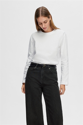 Essential LS Boxy Tee, White