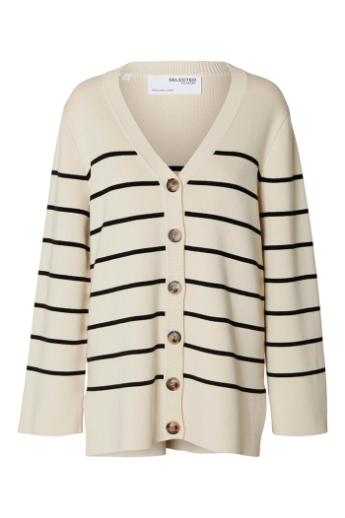 Liva cardigan m. knapper, Birch