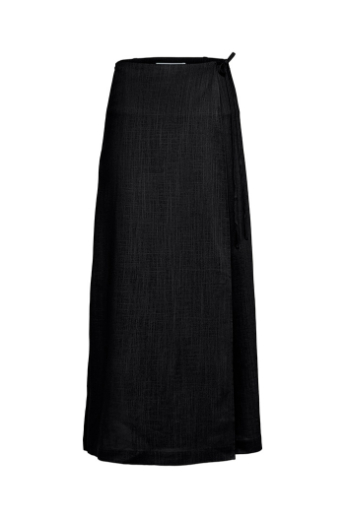 Ankle wrap skirt, Black