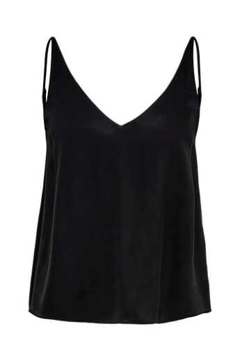Alia Cupro, Strap top, Black