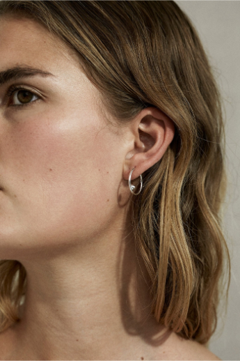 Trine Tuxen, Bullet Hoops I, Silver