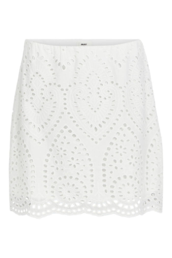 Broderi Anglaise HW mini skirt, white
