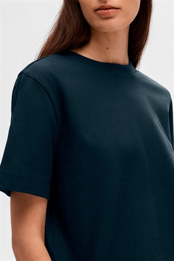 Essential Boxy Tee, Dark sapphire