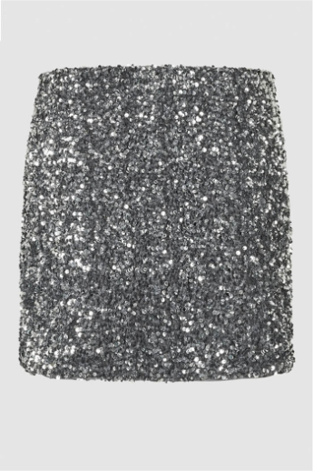 Second Female, Shimmer mini skirt, Silver