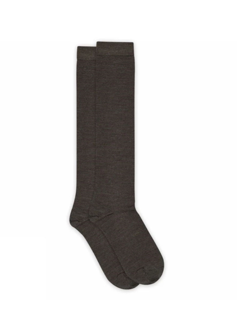 MP Denmark, Wool/cotton knee socks, Dark Brown