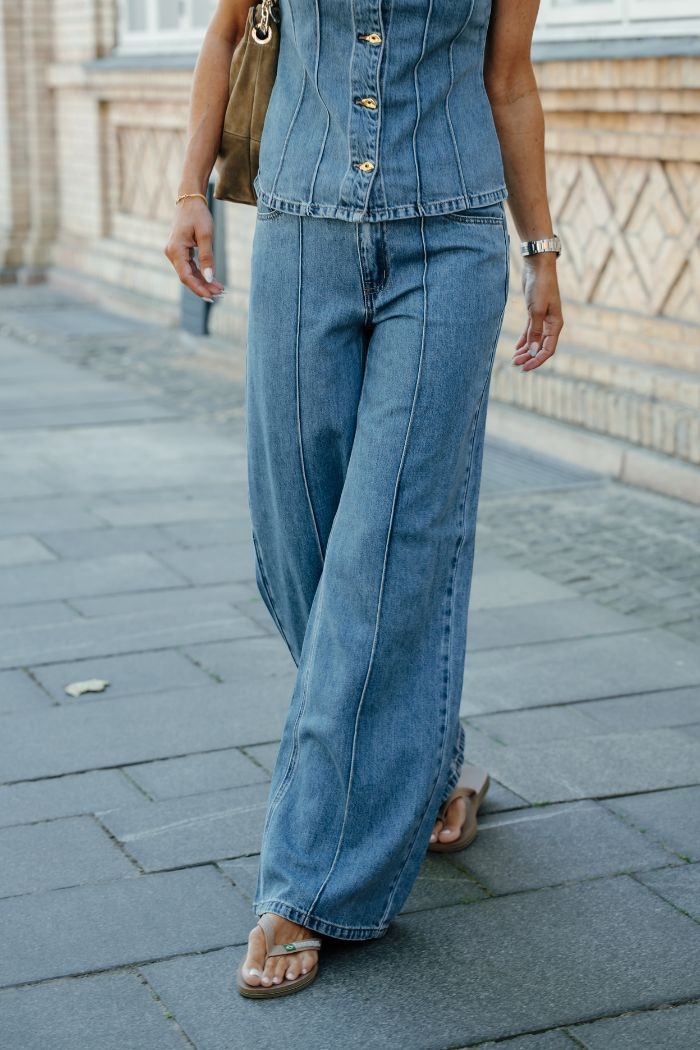 Dinova Jeans, Medium Blue Denim