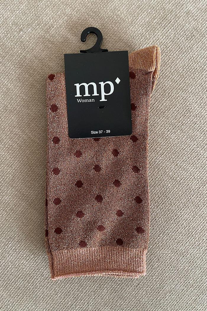 MP Denmark, Donna glitter socks, Tawny Brown