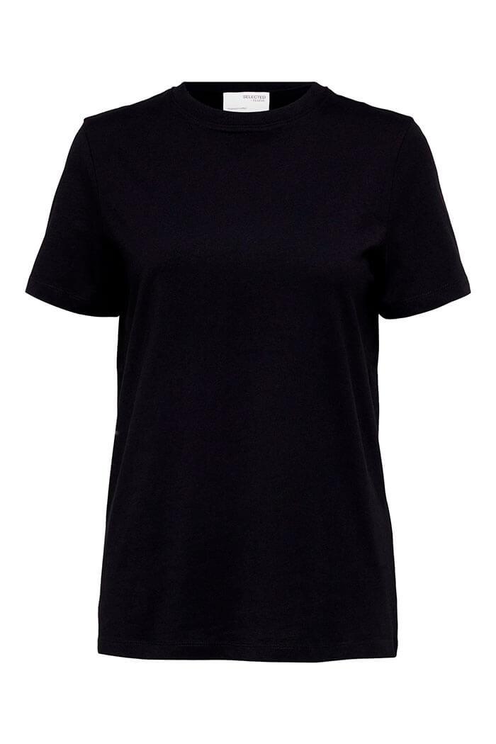 Selected Femme, Essential O-Neck Tee, Black