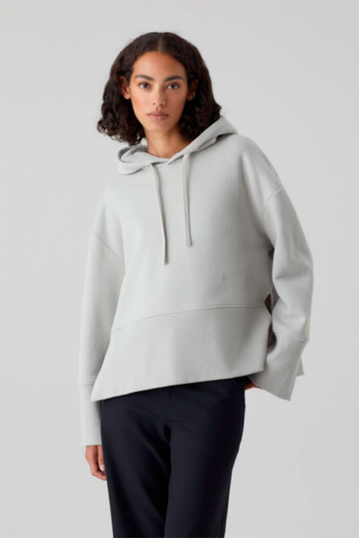 Closed, C95328 Cropped Hoodie, Grey Alabaster