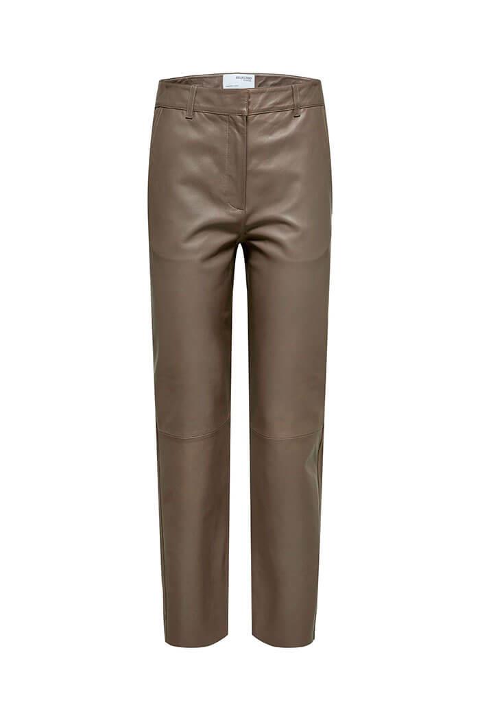 Selected Femme, Marie Leather Pants, Morel