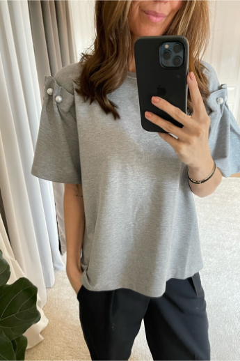 Mother of Pearl, Amber, T-shirt, Grey Marl