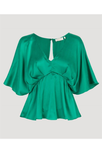Notes Du Nord, Cilla, Silk blouse, Emerald