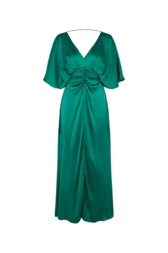 Notes Du Nord, Cilla, Silk dress, Emerald