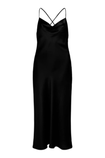 Object, Sateen, Midi dress, A Fair Div, Black 
