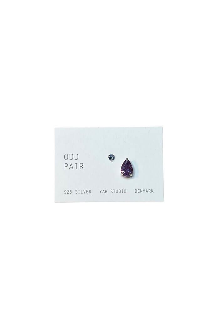 YAB Studio, Odd Pair Drop, Aubergine/Denim