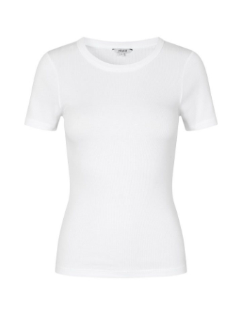 Basic Ribbed Tee, White