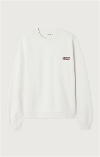 American Vintage, MPLI03B Sweatshirt Unisex, Blanc Vintage