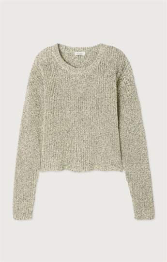 American Vintage, TWI18BE, Knit, Creme Melange/black