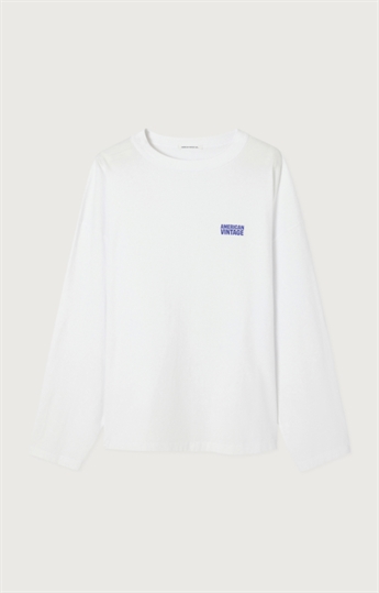 American Vintage, MGIX02B, Oversized L/S Tee, Blanc