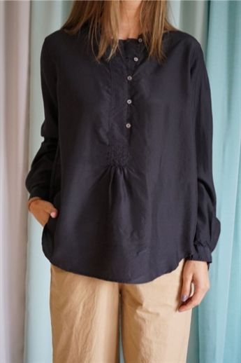 Pomandère, 2121-9373-30193, Silk shirt, Black 