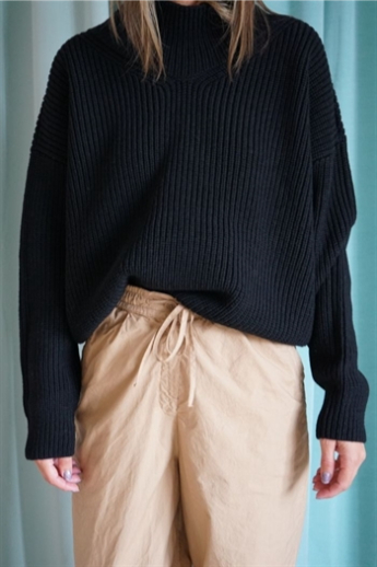 Pomandère, 2121-8318, knitwear, Black 