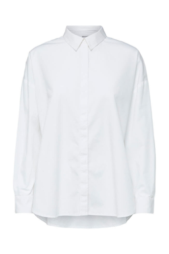 Selected Femme, Hema LS Shirt, Bright white