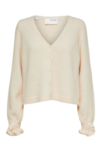 Selected Femme, Sia, LS knit Cardigan, Birch