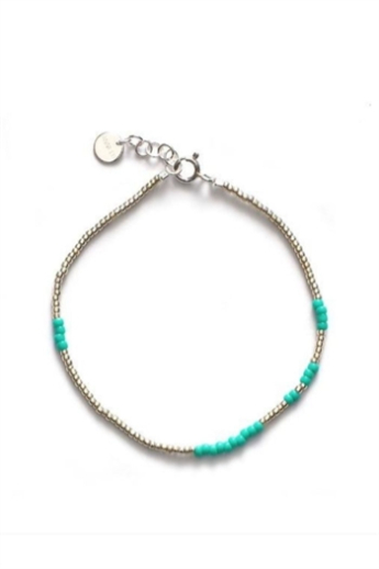 ANNI LU, Asym bracelet, Aqua silver