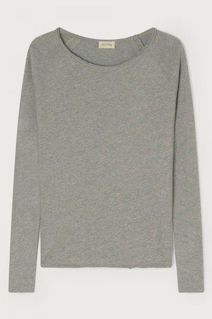 American Vintage, SON31G LS T-shirt, Heather Grey